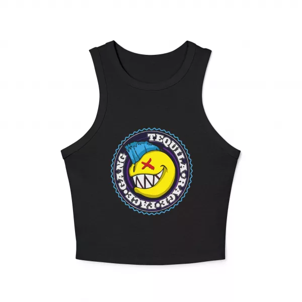 TRFG, Tequila Rage Face Gang Seal (Women's Micro Rib Racer Tank Top)