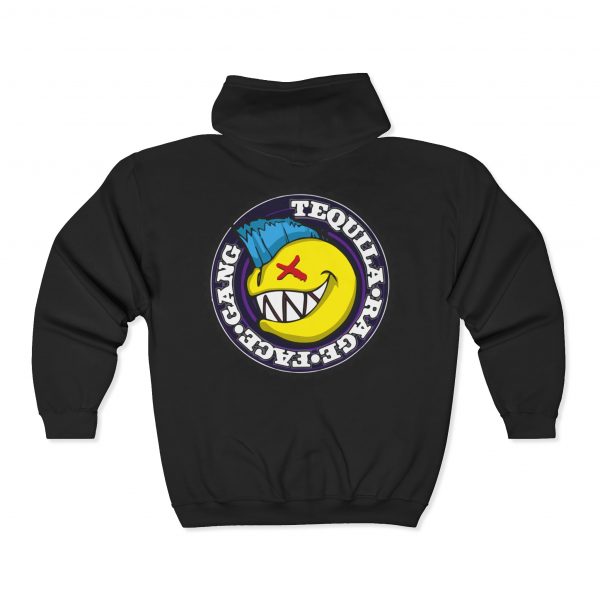 Turn Up The Tequila, Tequila Rage Face Gang (Unisex Full Zip Hoodie) - Image 3